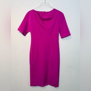 Hilton Hollis Magenta Fuchsia Pink Purple Midi Dress